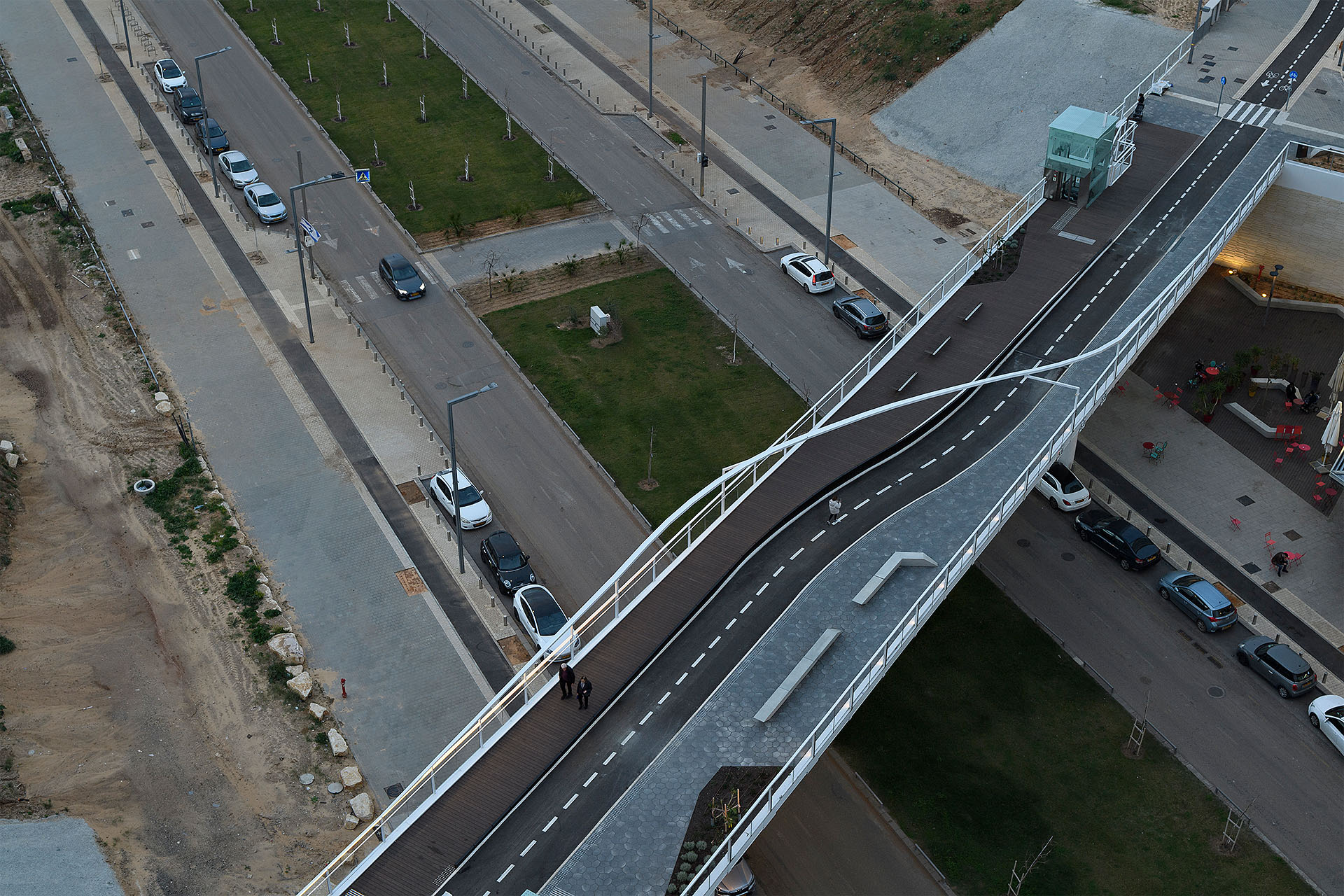צילום אדריכלות של גשר אינשטיין בתל-אביב, עבור מסר אדריכלים